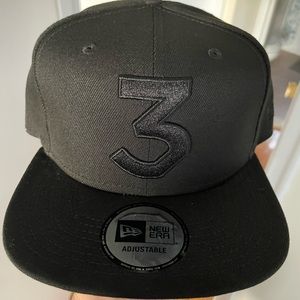 Chance the Rapper all Black New Era “3” Snap Back